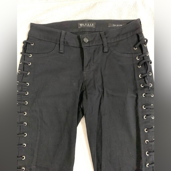 Guess Lace Up Sides Jeans-“Kate Skinny” - Picture 2 of 12